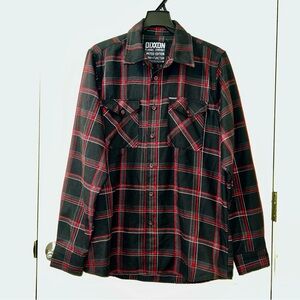 Dixxon Snap-On Tools Mens M Black Red Plaid Button Up Limited Edition Flannel